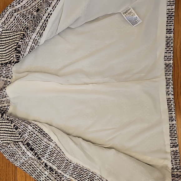 NWT Chicos Tweed Blazer Fringe Trim Jacket - Picture 5 of 6